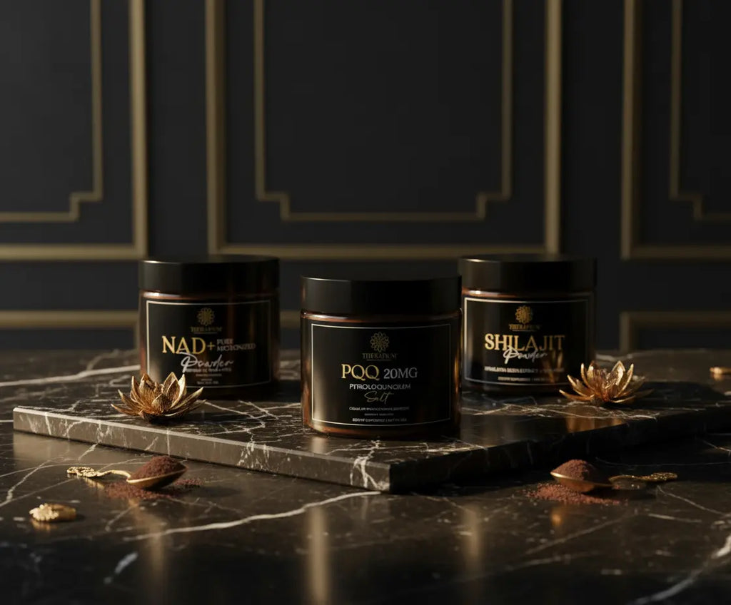 THERAPIUM™ NAD+, PQQ & Shilajit Stack – Cellular Energy & Wellness Support Therapium